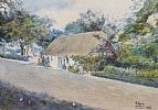 ROADSIDE COTTAGE by E. BYORD at Ross's Online Art Auctions