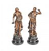 PAIR OF BRONZED FIGURINES at Ross's Online Art Auctions