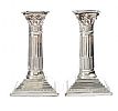 PAIR OF STERLING SILVER CANDLESTICKS at Ross's Online Art Auctions