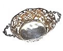 ANTIQUE PIERCED STERLING SILVER BASKET DISH at Ross's Online Art Auctions
