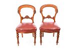 PAIR OF VICTORIAN OAK SIDE CHAIRS at Ross's Online Art Auctions