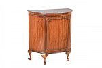EDWARDIAN MAHOGANY DEMI LUNE CABINET at Ross's Online Art Auctions