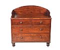 VICTORIAN GALLERY BACK CHEST OF DRAWERS at Ross's Online Art Auctions