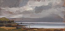 LOUGH SWILLY, LOOKING TOWARDS INCH ISLAND, DONEGAL by Martin Mooney at Ross's Online Art Auctions