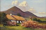 THATCHED COTTAGE IN THE MOURNES by David Bond Walker RUA at Ross's Online Art Auctions