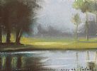 TREE REFLECTIONS AT THE EDGE OF THE LOUGH by Paul Wilson at Ross's Online Art Auctions