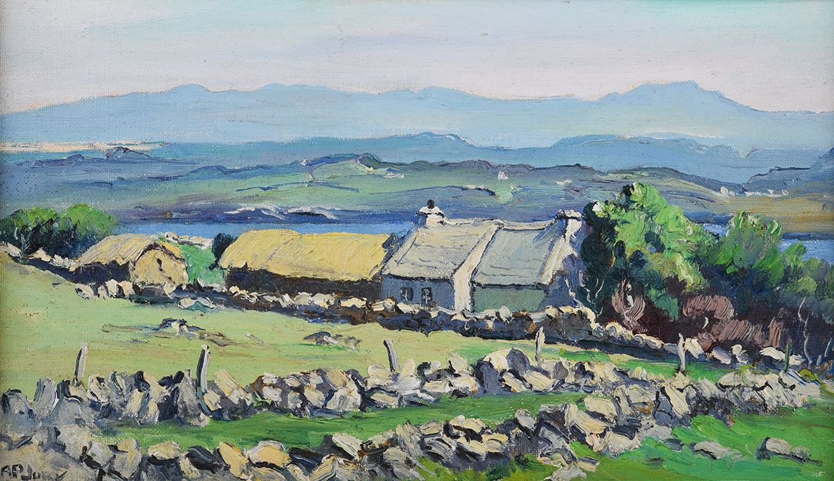 OLD HOMESTEAD ON THE HORN, COUNTY DONEGAL by Anne Primrose  Jury HRUA at Ross's Online Art Auctions