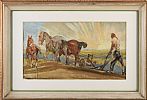 PLOUGHING by Irish School at Ross's Online Art Auctions