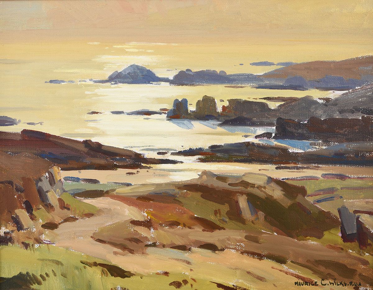 SUNSET, MALIN HEAD, DONEGAL by Maurice Canning Wilks ARHA RUA at Ross's Online Art Auctions