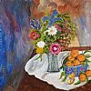 MIXED BUNCH WITH ORANGES by Rose Elizabeth Moorcroft at Ross's Online Art Auctions