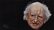 PORTRAIT OF MICHAEL D HIGGINS by Thomas Putt at Ross's Online Art Auctions
