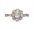 18CT WHITE GOLD DIAMOND CLUSTER RING 
 at Ross's Online Art Auctions