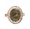 9CT GOLD GREEN AGATE RING at Ross's Online Art Auctions