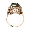 9CT GOLD GREEN AGATE RING at Ross's Online Art Auctions