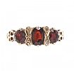 9CT GOLD GARNET AND DIAMOND RING at Ross's Online Art Auctions