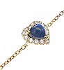 9CT GOLD SAPPHIRE AND DIAMOND BRACELET at Ross's Online Art Auctions