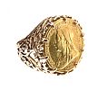 9CT GOLD SOVEREIGN RING at Ross's Online Art Auctions