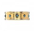 GOLD-TONE BLUE STONE COSTUME RING at Ross's Online Art Auctions