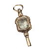 ANTIQUE GOLD WINDER KEY SET WITH CHALCEDONY AND GREEN STONE at Ross's Online Art Auctions