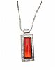 
STERLING SILVER AMBER PENDANT & CHAIN 
 at Ross's Online Art Auctions