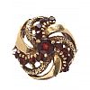 9CT GOLD GARNET CLUSTER RING at Ross's Online Art Auctions