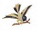 COSTUME BIRD ON A BRANCH BROOCH at Ross's Online Art Auctions