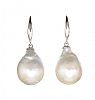 STERLING SILVER BAROQUE PEARL EARRINGS 
 at Ross's Online Art Auctions