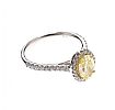 PLATINUM FANCY YELLOW DIAMOND RING at Ross's Online Art Auctions