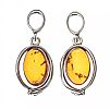STERLING SILVER BALTIC AMBER EARRINGS
 at Ross's Online Art Auctions