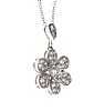 18CT WHITE GOLD DIAMOND FLOWER PENDANT AND CHAIN 
 at Ross's Online Art Auctions