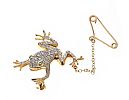 14CT GOLD DIAMOND FROG BROOCH 
 at Ross's Online Art Auctions