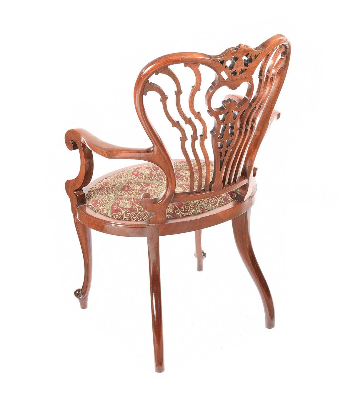 EDWARDIAN MAHOGANY TUB CHAIR at Ross's Online Art Auctions