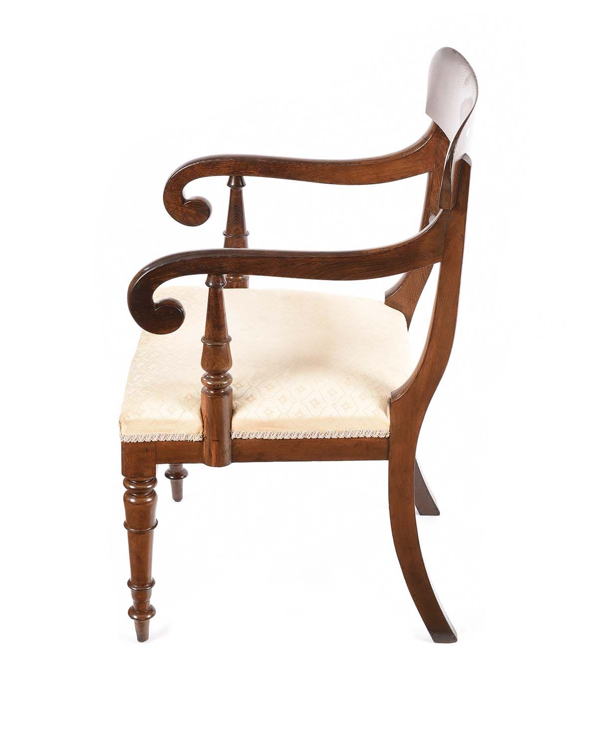 EARLY VICTORIAN MAHOGANY ARMCHAIR at Ross's Online Art Auctions