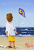 BOY WITH THE PURPLE KITE by Michelle Carlin at Ross's Online Art Auctions