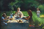 LUNCH IN THE GARDEN by Tom Quinn at Ross's Online Art Auctions