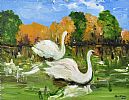 SWANS by Jacinta Cotter at Ross's Online Art Auctions