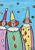 THREE CLOWNS by Patrick Robinson at Ross's Online Art Auctions