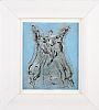 BOXING HARES by Con Campbell at Ross's Online Art Auctions