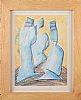 THREE BLUE BOTTLES by ANDREW BOTTOMLEY at Ross's Online Art Auctions