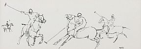 POLO PLAYERS by Brian Merry at Ross's Online Art Auctions