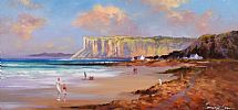 ON THE BEACH, BALLYCASTLE by William Cunningham at Ross's Online Art Auctions