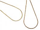 TWO 9CT GOLD BOX LINKS CHAINS  at Ross's Online Art Auctions