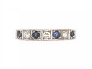 18CT GOLD SAPPHIRE AND DIAMOND RING
 at Ross's Online Art Auctions