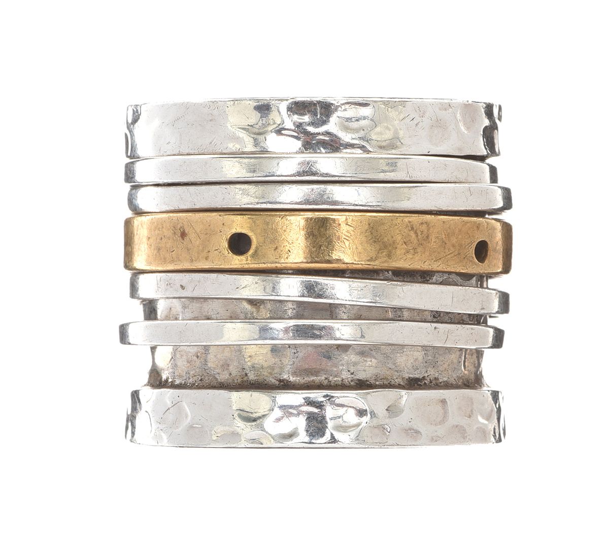 STERLING SILVER MULTI-BANDED RING at Ross's Online Art Auctions