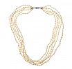 MULTI-STRANDED SHELL PEARL NECKLACE at Ross's Online Art Auctions