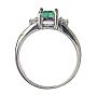 9CT WHITE GOLD EMERALD AND DIAMOND RING at Ross's Online Art Auctions