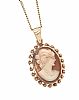 9CT GOLD CAMEO NECKLACE at Ross's Online Art Auctions