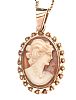9CT GOLD CAMEO NECKLACE at Ross's Online Art Auctions