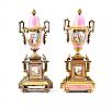 PAIR OF VICTORIAN CLOCK URNS at Ross's Online Art Auctions