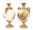 PAIR OF ROYAL WORCESTER VASES at Ross's Online Art Auctions